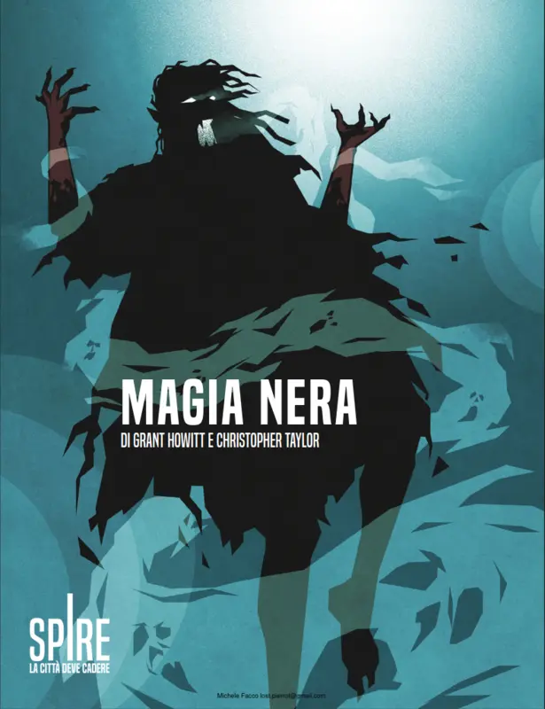Copertina italiana di Spire – Magia Nera, curata per Isola Illyon Edizioni.